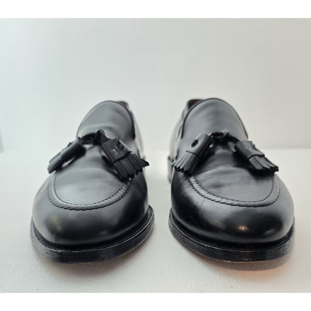Allen Edmonds Black GRAYSON Mens Leather Tassel Loafers 10 B - Picture 4 of 10